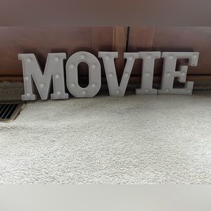 Movie letter sign